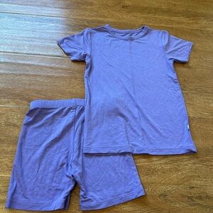 Kids Short Sleeve Pajama Set in Lavender
